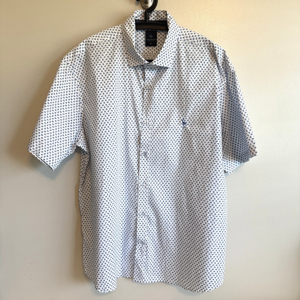 TAILORBYRD Mens XXL Button Short Sleeve Shirt Preppy Golf Activewear Outdoors
